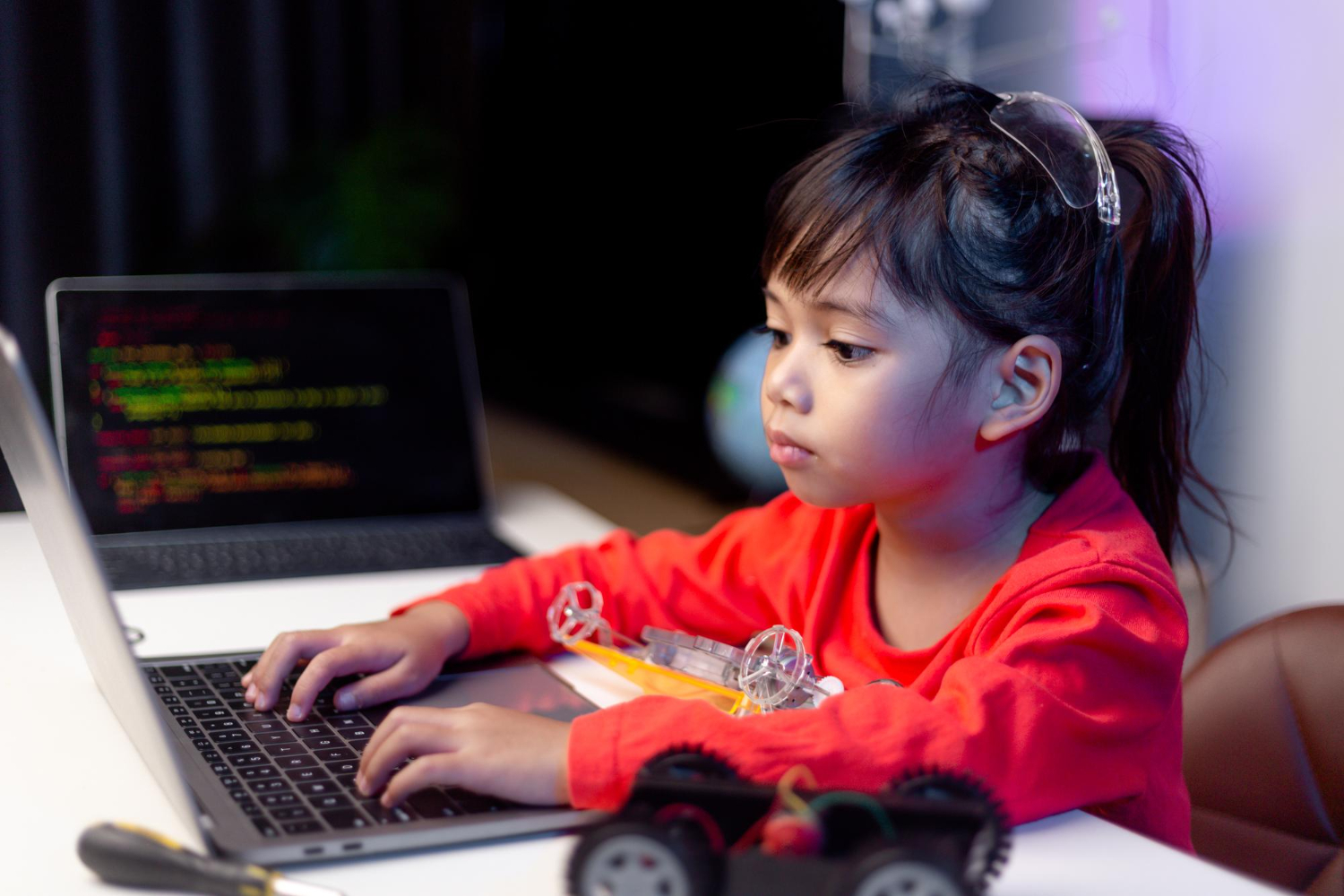asia-students-learn-home-coding-robot-cars-electronic-board-cables-stem-steam-mathematics-engineering-science-technology-computer-code-robotics-kids-concept